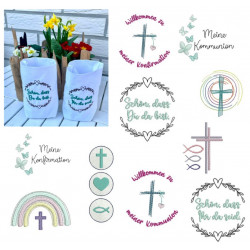 Stickserie ITH - Lichtbeutel christiliche Motive